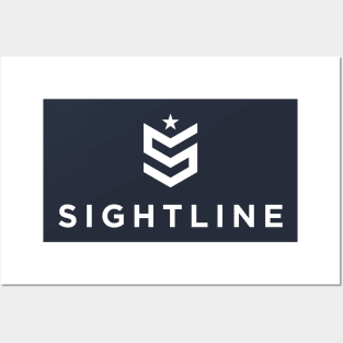 Sightline Top Icon and Brand Below Posters and Art